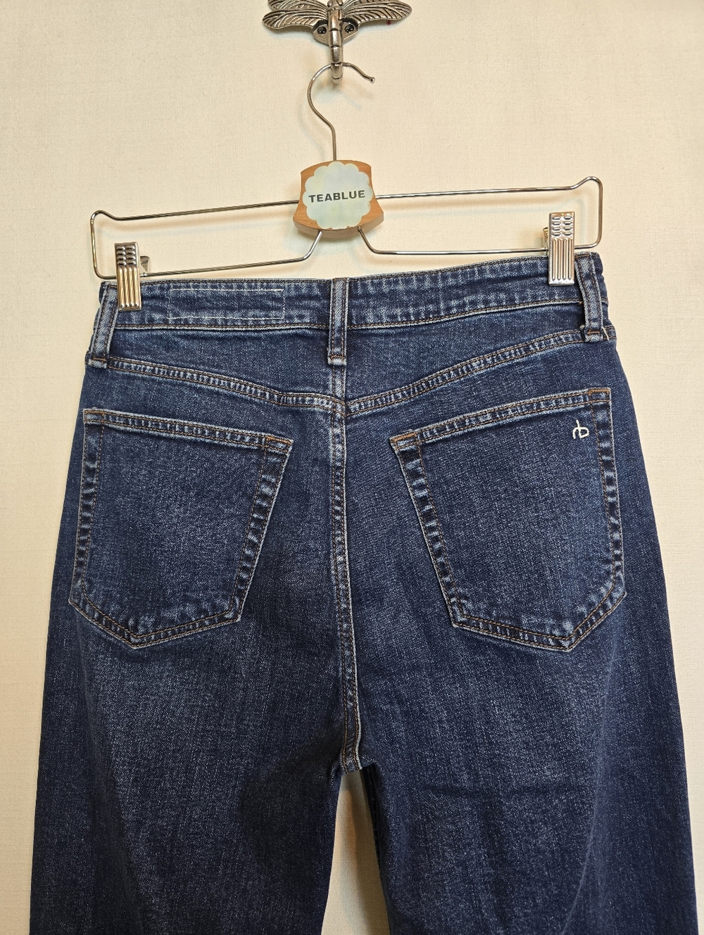 Rag & Bone Casey High Rise Ankle Flare Jeans Size 27 Dark Wash Chelsea - Picture 7 of 12